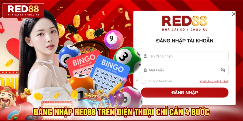 Đăng nhập Red88 trên điện thoại chỉ cần 4 bước